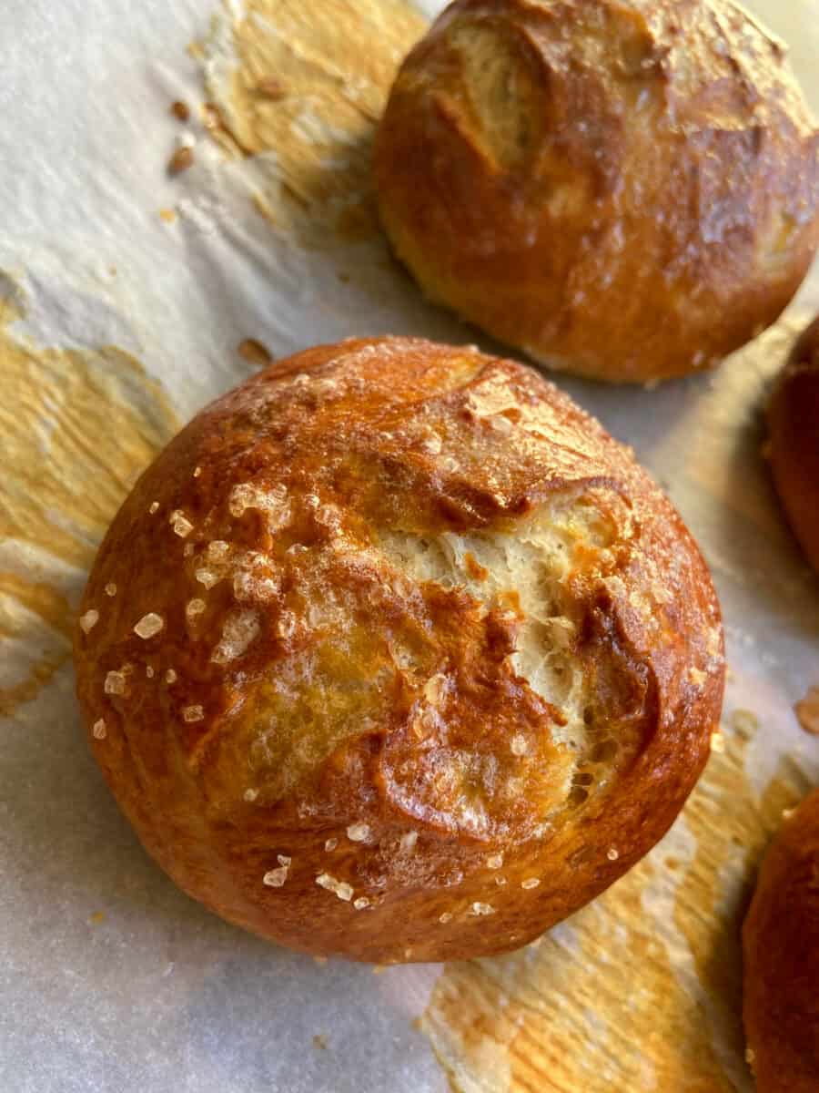 The Best Homemade Soft And Chewy Pretzel Buns Recipe Flypeachpie