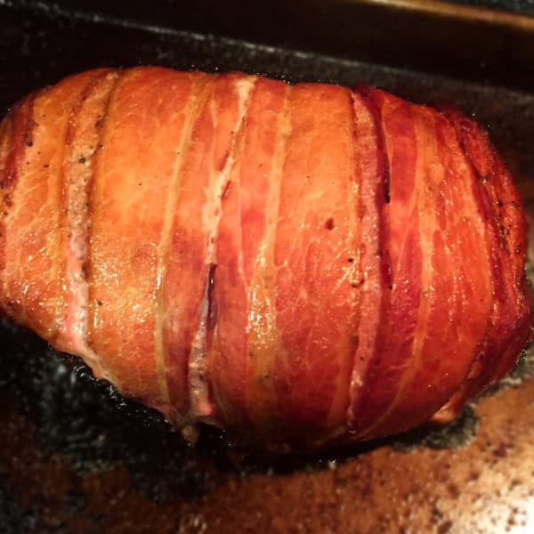 Bacon Wrapped Pork Roast - FlyPeachPie