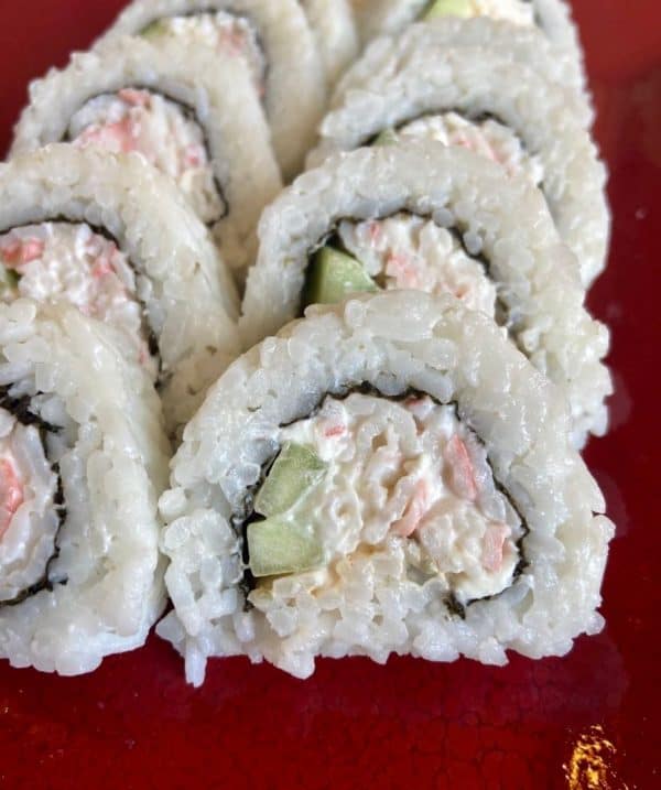 Creamy Crab Sushi Roll - FlyPeachPie